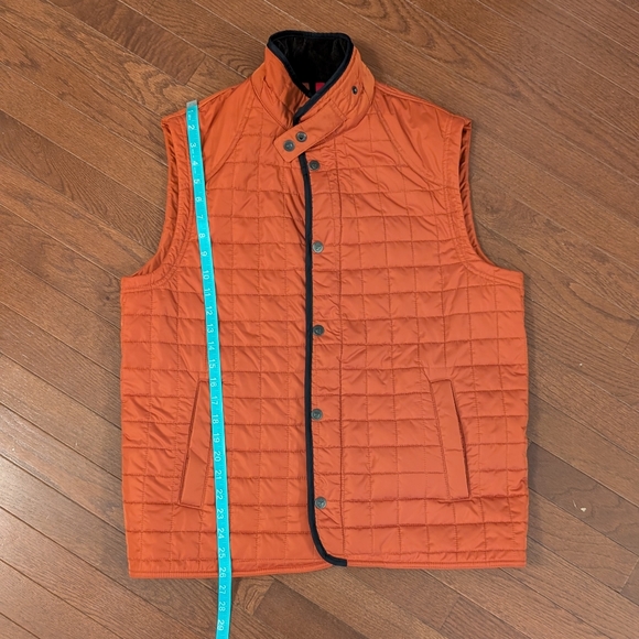 Daniel Cremieux - Orange Quilted Vest Lightweight Stand-Up Collar - Picture 2 of 6